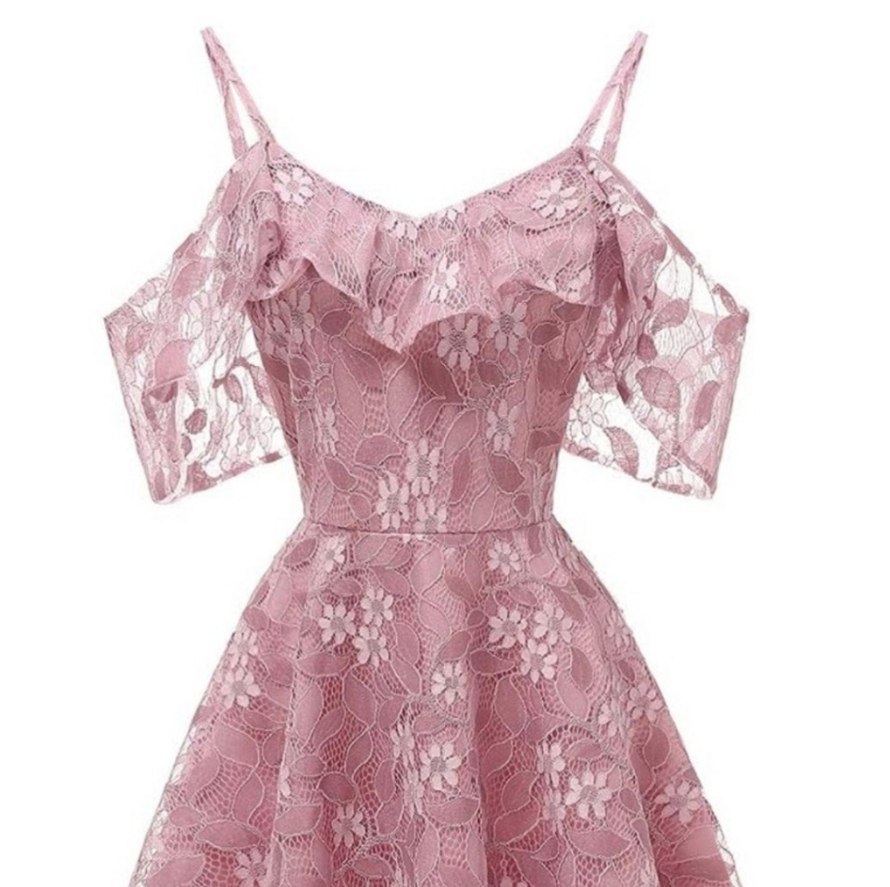 Cold shoulder lace dress